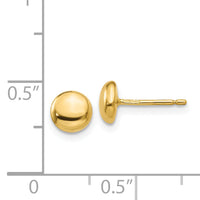 14k 6mm Polished Button Post Earrings-YE313