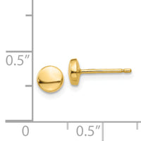 14k 5mm Polished Round Button Post Earrings-YE314