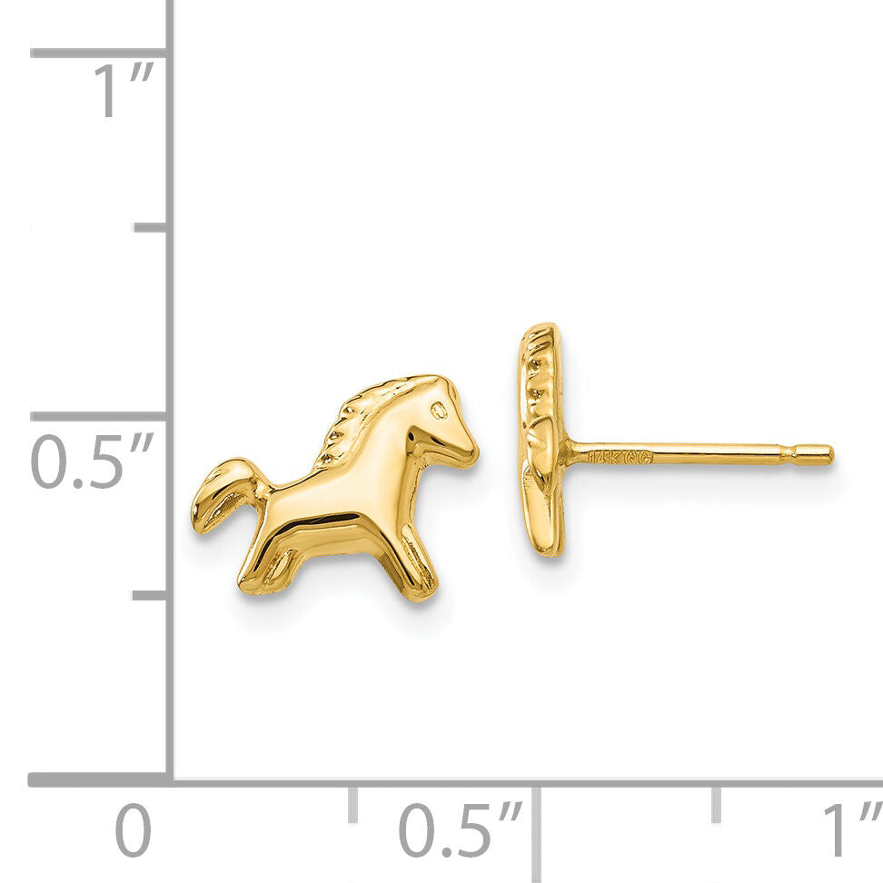 14k Pony Earrings-YE598