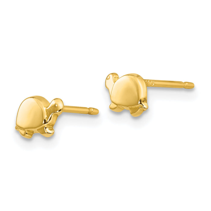 14k Mini Turtle Earrings-YE611