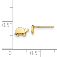 14k Mini Turtle Earrings-YE611
