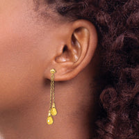 14k Citrine Dangle Earrings-YE893