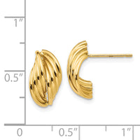 14k Polished Fancy Post Earrings-Z362