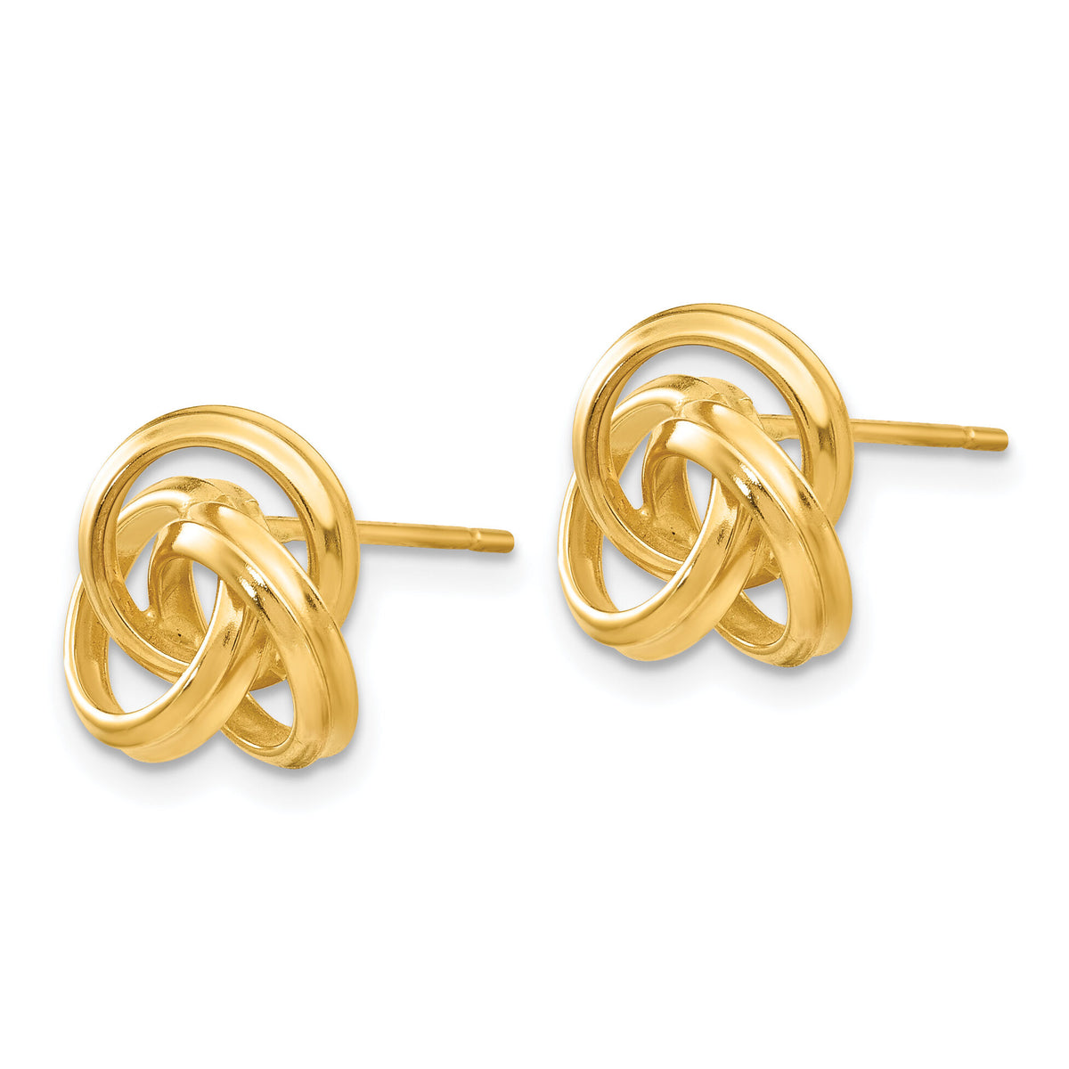 14k Polished Love Knot Post Earrings-Z369