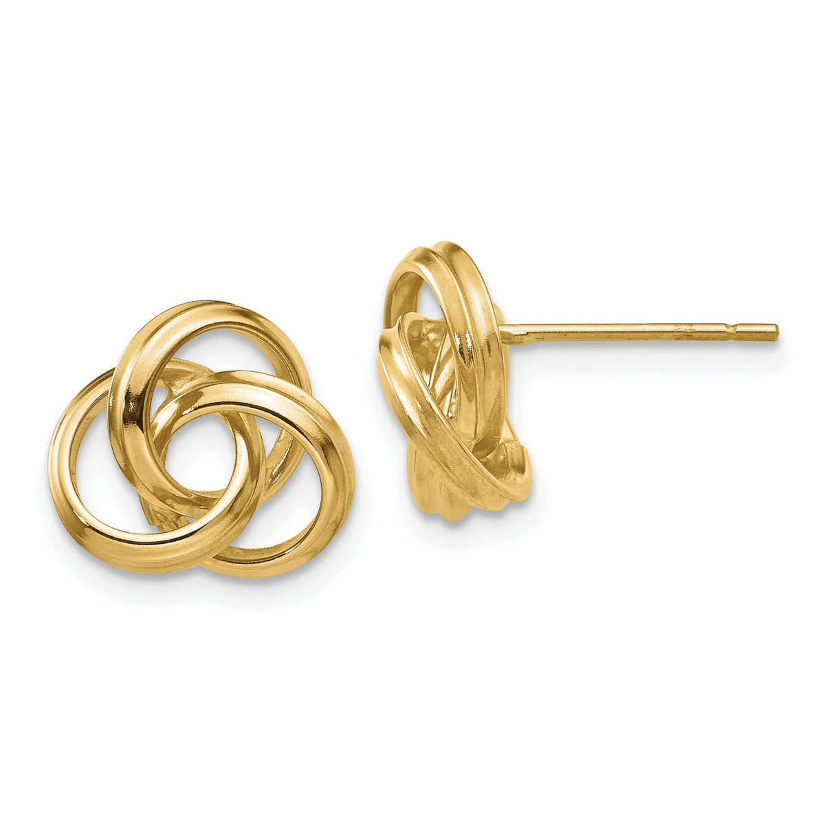 14k Polished Love Knot Post Earrings-Z369