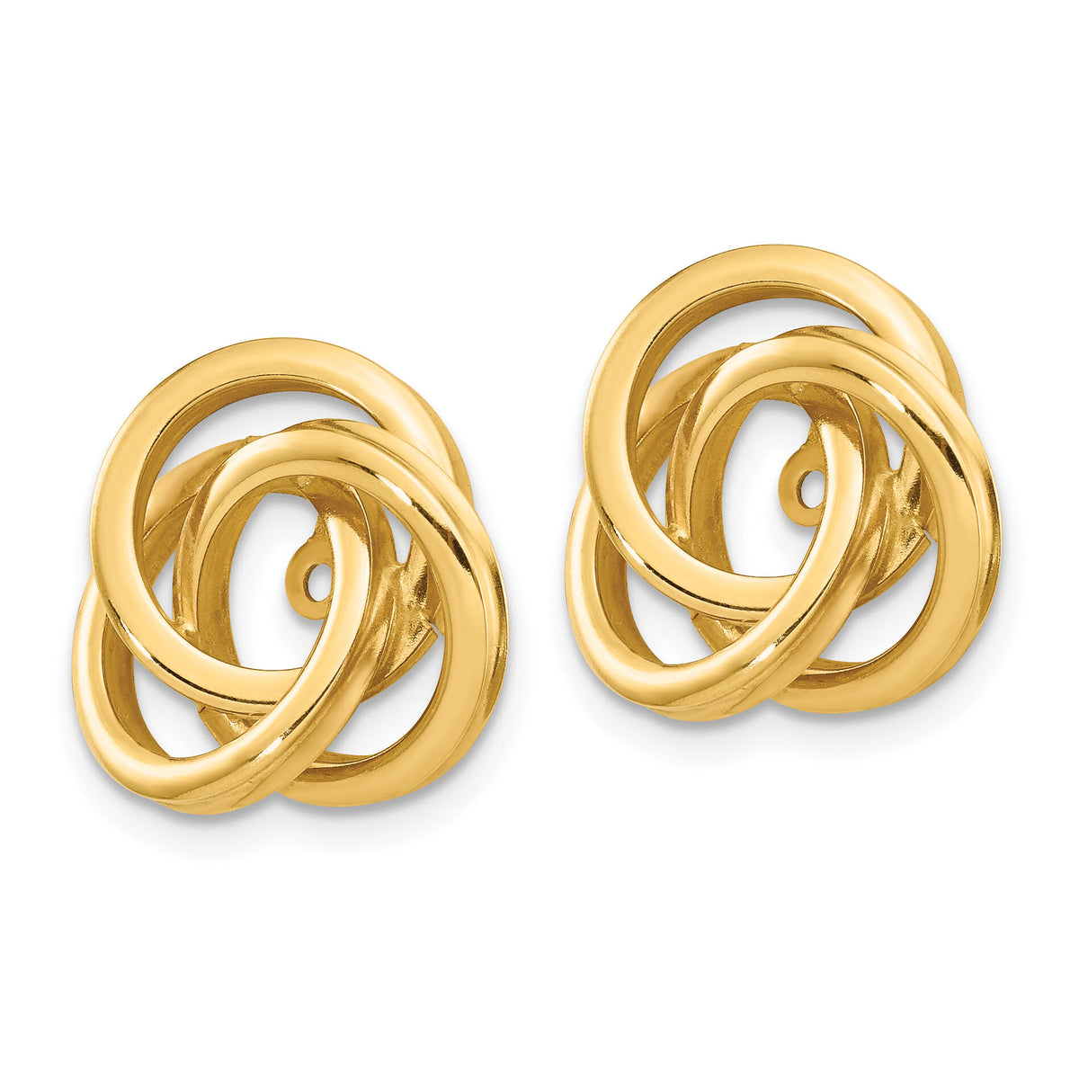 14k Polished Love Knot Earring Jackets-Z385J