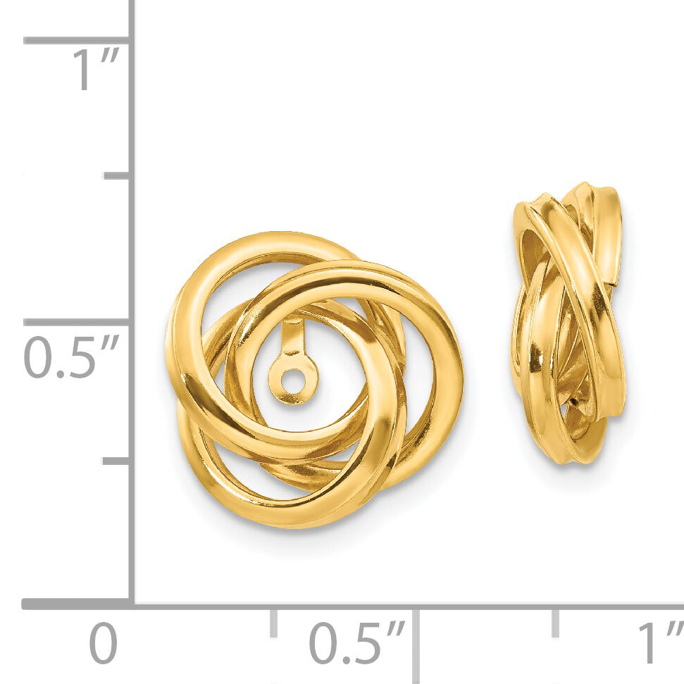 14k Polished Love Knot Earring Jackets-Z385J