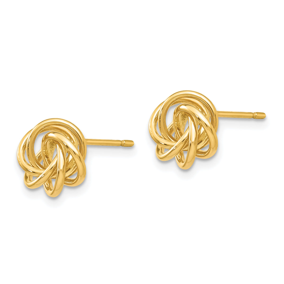 14k Polished Knot Post Earrings-Z668