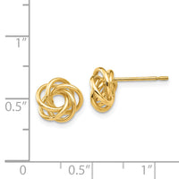14k Polished Knot Post Earrings-Z668