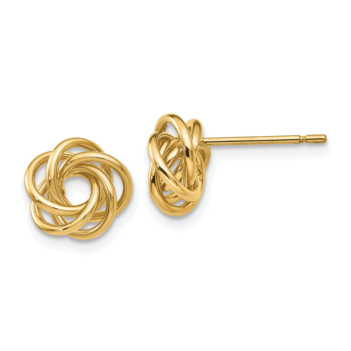 14k Polished Knot Post Earrings-Z668