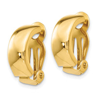 14k Non-Pierced Polished Earrings-Z906