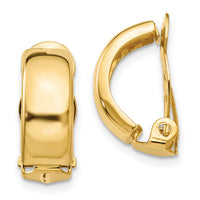 14k Non-Pierced Polished Earrings-Z906