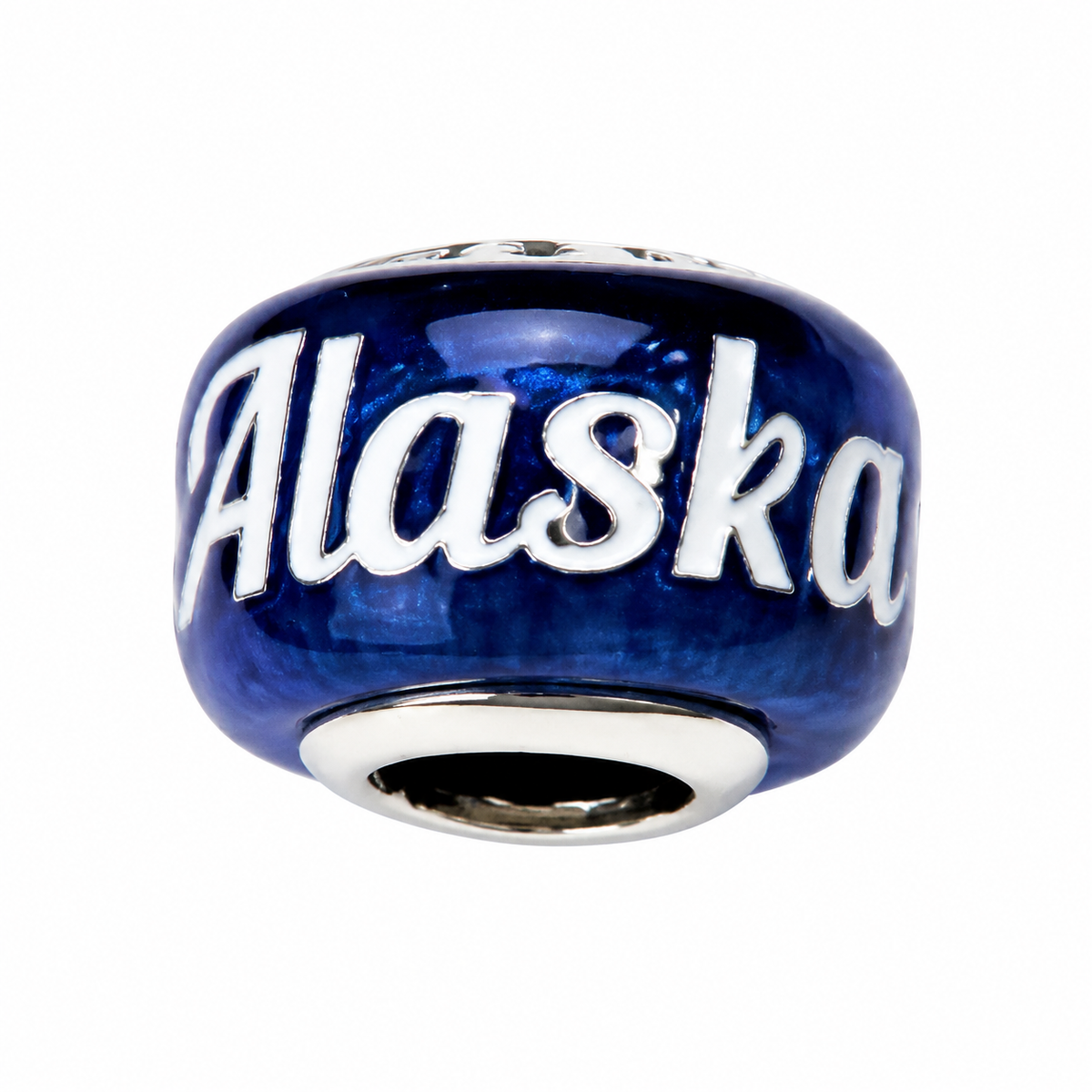 MURANO GLASS ALASKA ENGRAVED PANDORA CHARM