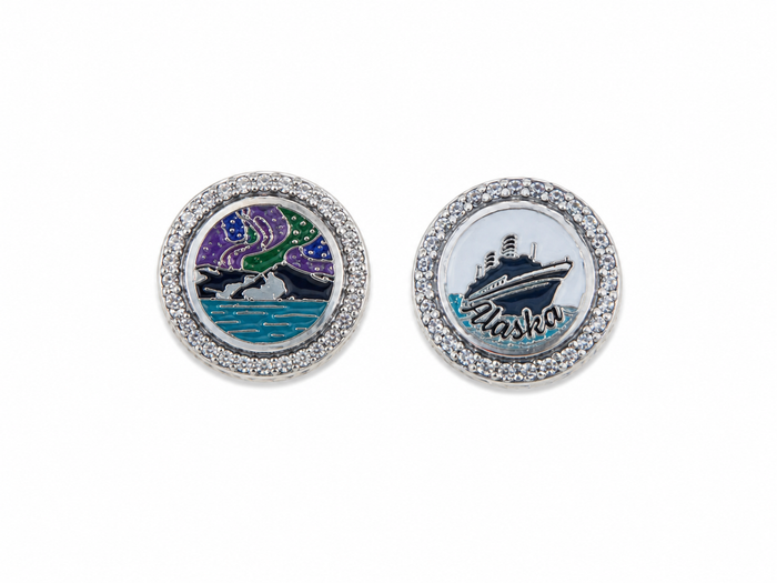 NORTHERN LIGHTS & CRUISE SHIP REVERSIBLE PANDORA CHARM