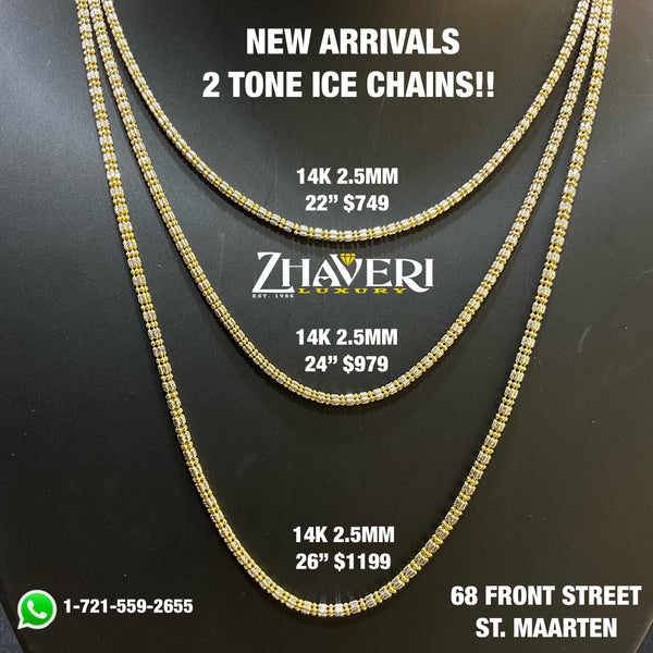 NEW ARRIVALS!! 2 TONE ICE CHAINS!