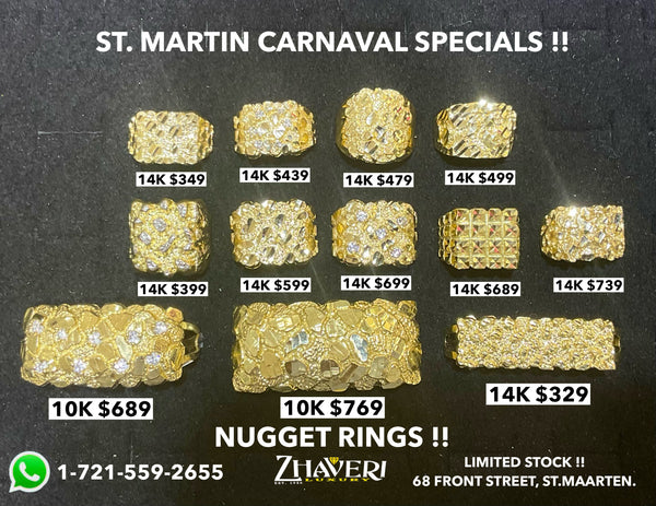 ST.MARTIN CARNIVAL SPECIALS!! NUGGET RINGS!