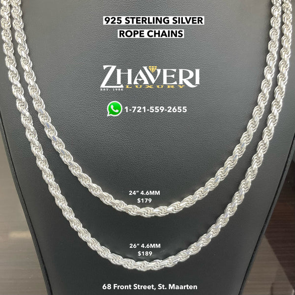 STERLING SILVER ROPE CHAIN