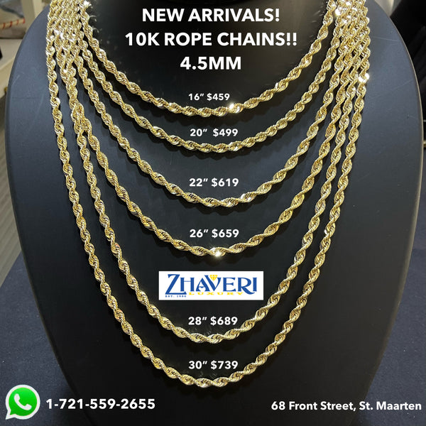 NEW ARRIVALS! 10K ROPE CHAINS!!