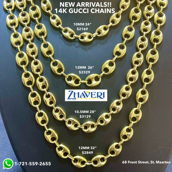 NEW ARRIVALS!! 14K GUCCI CHAINS!
