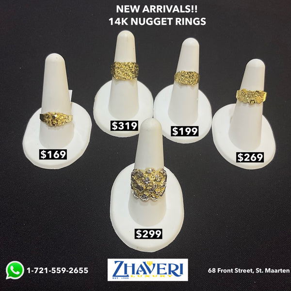 14K NUGGET RINGS! NEW ARRIVALS!!