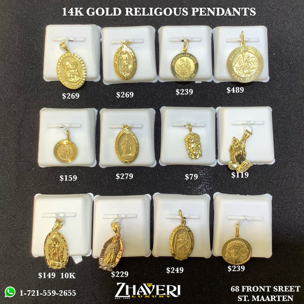 14K GOLD RELIGOUS PENDANTS