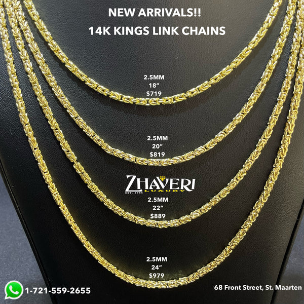 NEW ARRIVALS! 14K KINGS LINK CHAINS