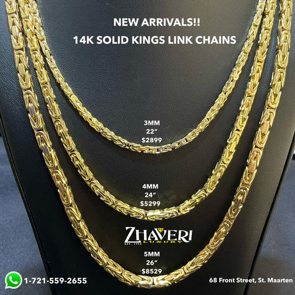 NEW ARRIVALS! 14K SOLID KINGS LINK CHAINS!