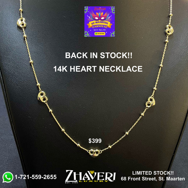BACK IN STOCK!! 14K HEART NECKLACE