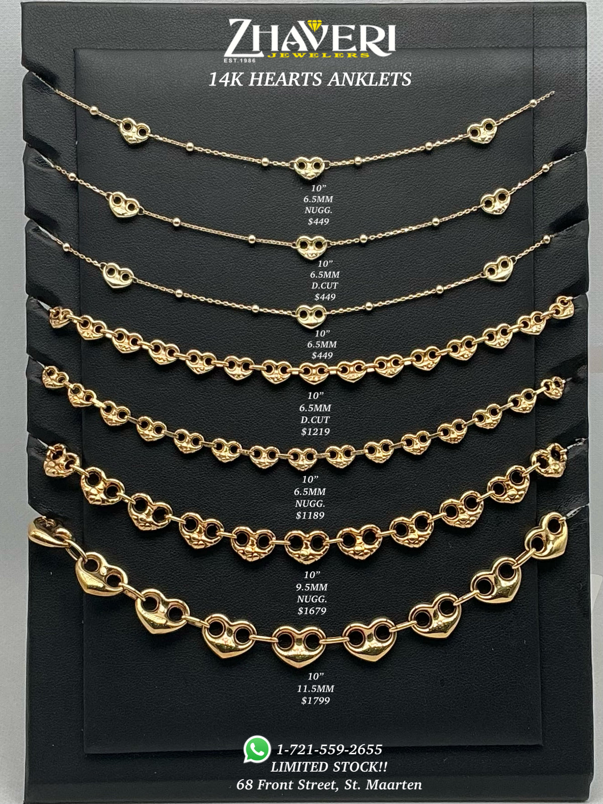 Gucci Heart Anklets