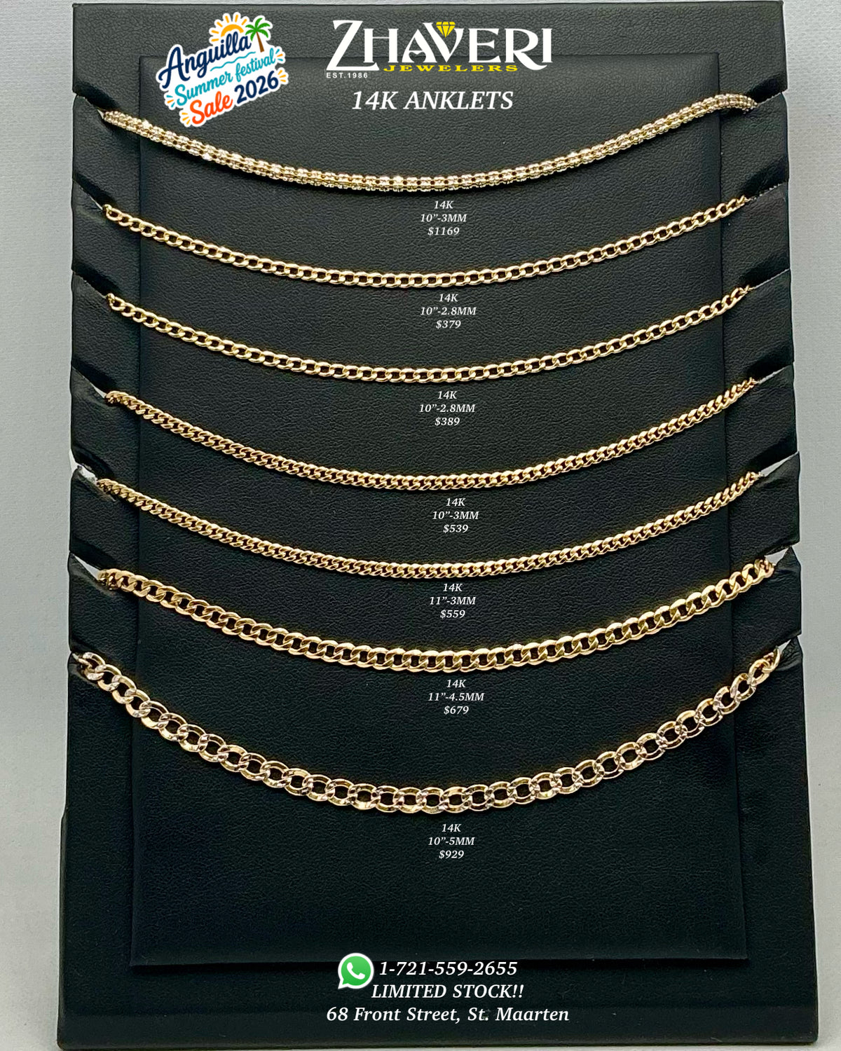 Cuban Anklets