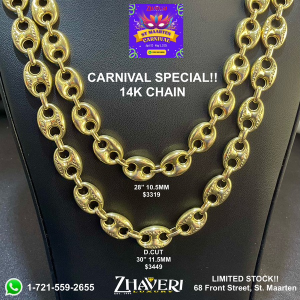 CARNIVAL SPECIALS!! 14K CHAINS