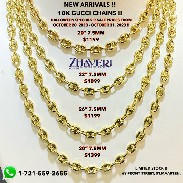 NEW ARRIVALS!! 10K GOLD GUCCI CHAINS!!