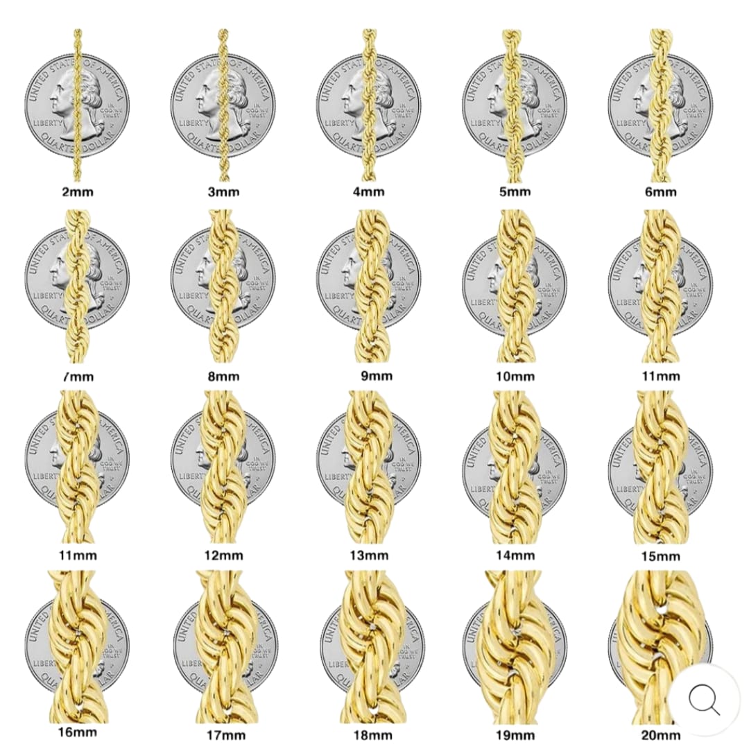 10k 1.15mmCarded Cable Rope Chain-10K9RY-20