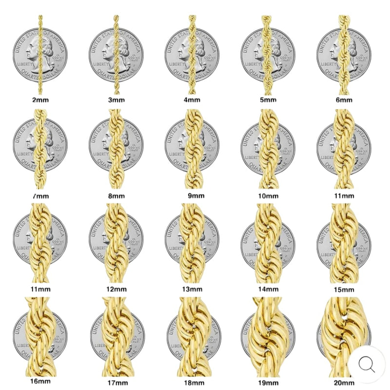 10k 1.15mmCarded Cable Rope Chain-10K9RY-20