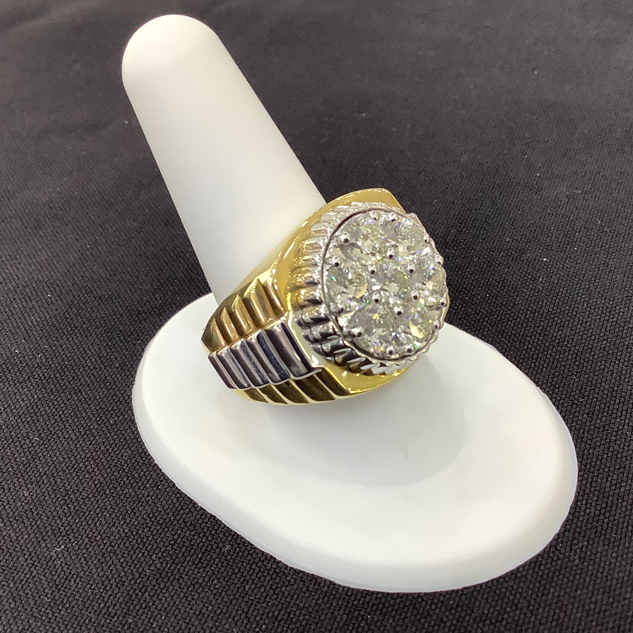 Diamond 1/2 Ct.Tw. Mens Rolex Ring in 14K White Gold - Unclaimed Diamonds