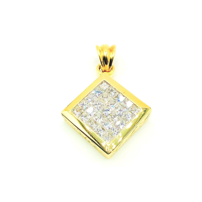 #10010403 PRINCESS CUT DIAMOND PENDANT