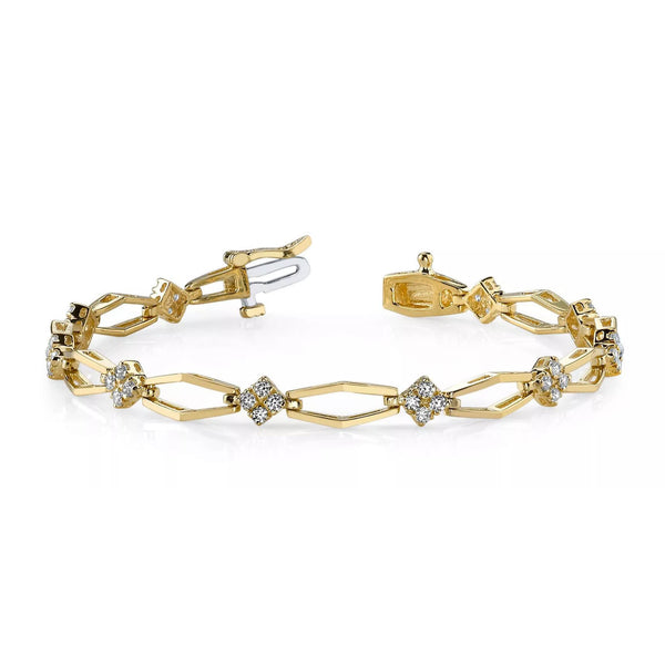 Yellow Gold Diamond Bracelet - B0041A-1.75MYG