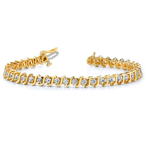 Yellow Gold Diamond Tennis Bracelet - B4000-1YG