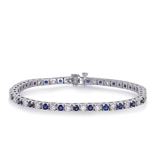 Sapphire & Diamond Bracelet - B4012-5SWG