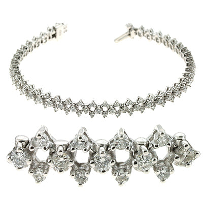 White Gold Diamond Bracelet - B4023-2.5WG