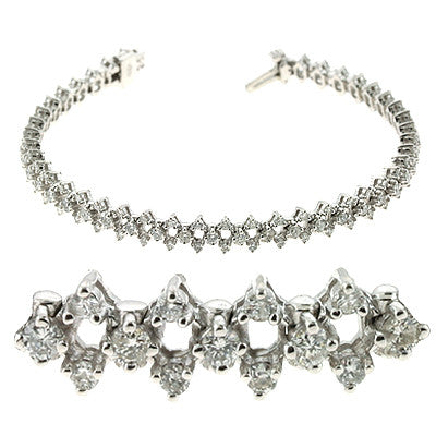 White Gold Diamond Bracelet  # B4023-2.5WG - Zhaveri Jewelers