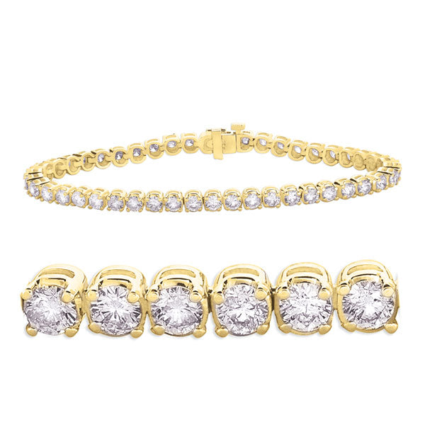 Yellow Gold Diamond Bracelet - B4043-7YG