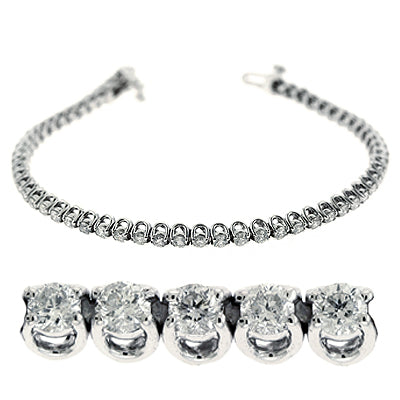 White Gold Diamond Bracelet - B4044-1WG