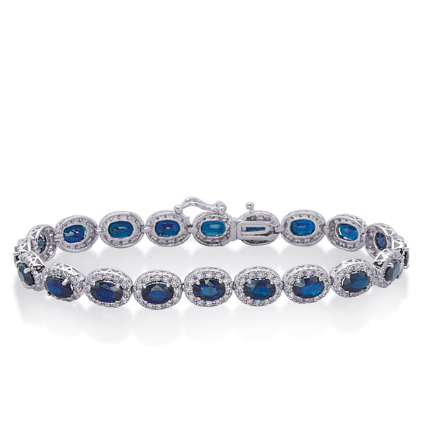 Sapphire & Diamond Bracelet - B4046-SWG
