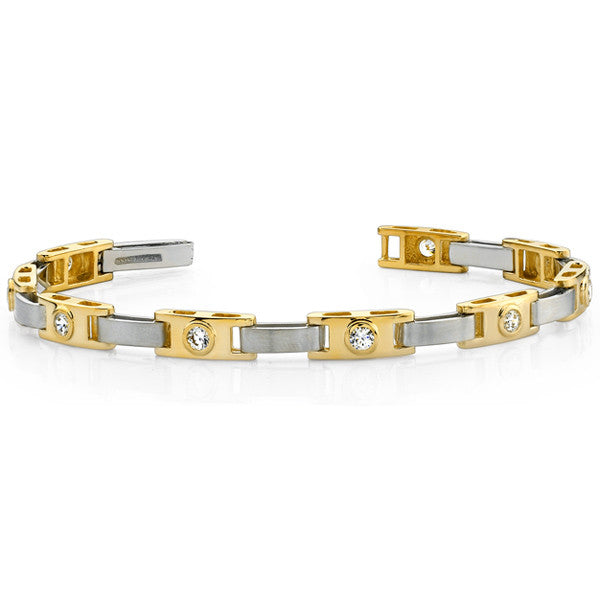 Yellow & White Gold Diamond Bracelet  # B4063-3.5M - Zhaveri Jewelers