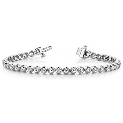 Diamond Tennis Bracelet - B4075-1WG