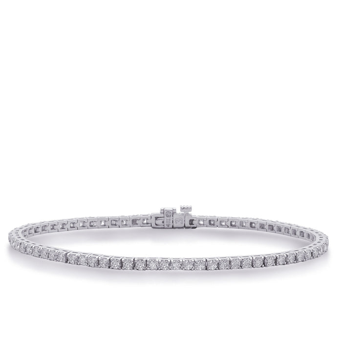 White Gold Diamond Tennis Bracelet - B4101-10WG