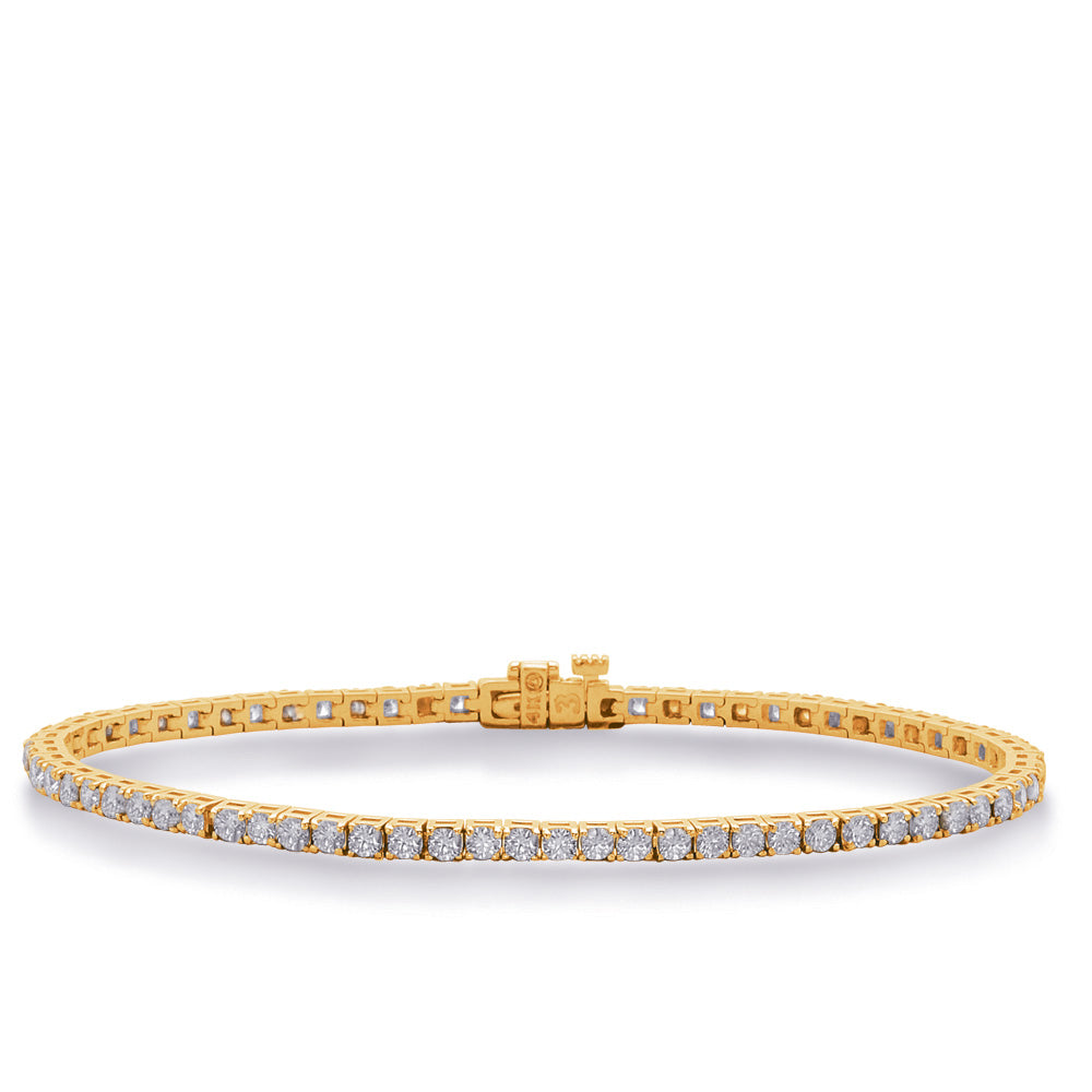 Yellow Gold Diamond Tennis Bracelet - B4101-10YG