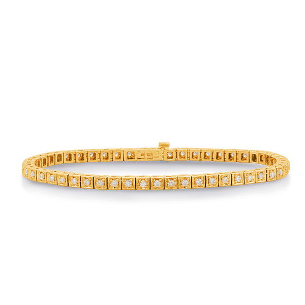 Yellow Gold Diamond Tennis Bracelet - B4112-1.5YG