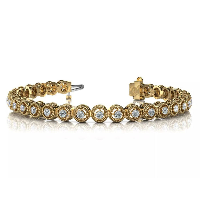 Yellow Gold Diamond Bracelet - B4132-3YG